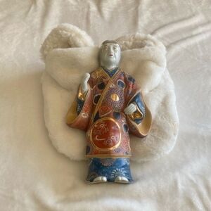 Kutani Takasago Vintage Elegant Multicolor Ceramic Figurine